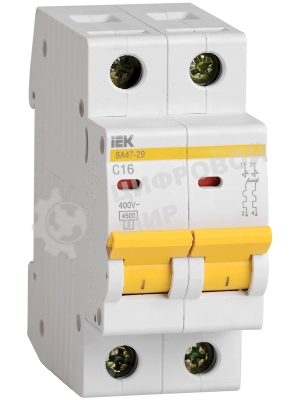 Выключатель автоматический IEK MVA20-2-020-CВА47-29 2Р 20А 4,5кА х-ка С IEK