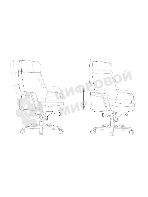 Кресло Бюрократ ANTONIO черный, кожа