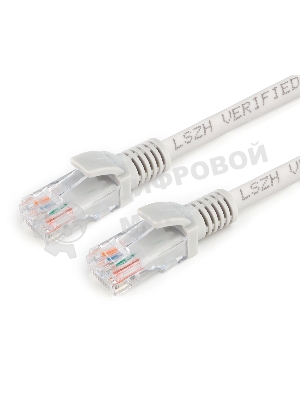 Патч-корд LSZH UTP Cablexpert PP31-0.5M cat.5e, 0.5м, литой, многожильный, серый