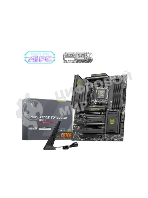 Материнская плата MSI MAG X870E TOMAHAWK WIFI, AM5, AMD X870, 4xDDR5, 4xSATA, 4xM.2, 1xPCI-E 5.0 x16, 1xPCI-E 4.0 x4, 1xPCI-E 3.0 x1, 1xHDMI, 2xUSB Type-C, 1x5Gb LAN, 2xUSB-A 3.2 Gen 2, 3xUSB-A 3.2 Gen 1, 4xUSB-A 2.0, 7.1, Wi-Fi 7, ATX