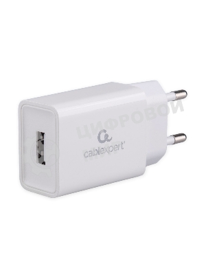Сетевое зарядное устройство Cablexpert MP3A-PC-68, 10.5Вт, 2.1А, 1хUSB, белый, пакет