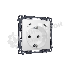 Комплект механизма электрической розетки 2USB С+C 20W с/з на винтовых зажимах 16A-250V ALFA Белый глянец QUANT (AP1105, VM165) MA110510