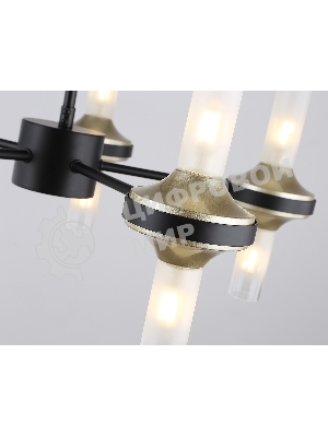 Люстра Ambrella light LH55351/10 BK/CGD/CL черный/золото/прозрачный G9/10 max 30W D550*690
