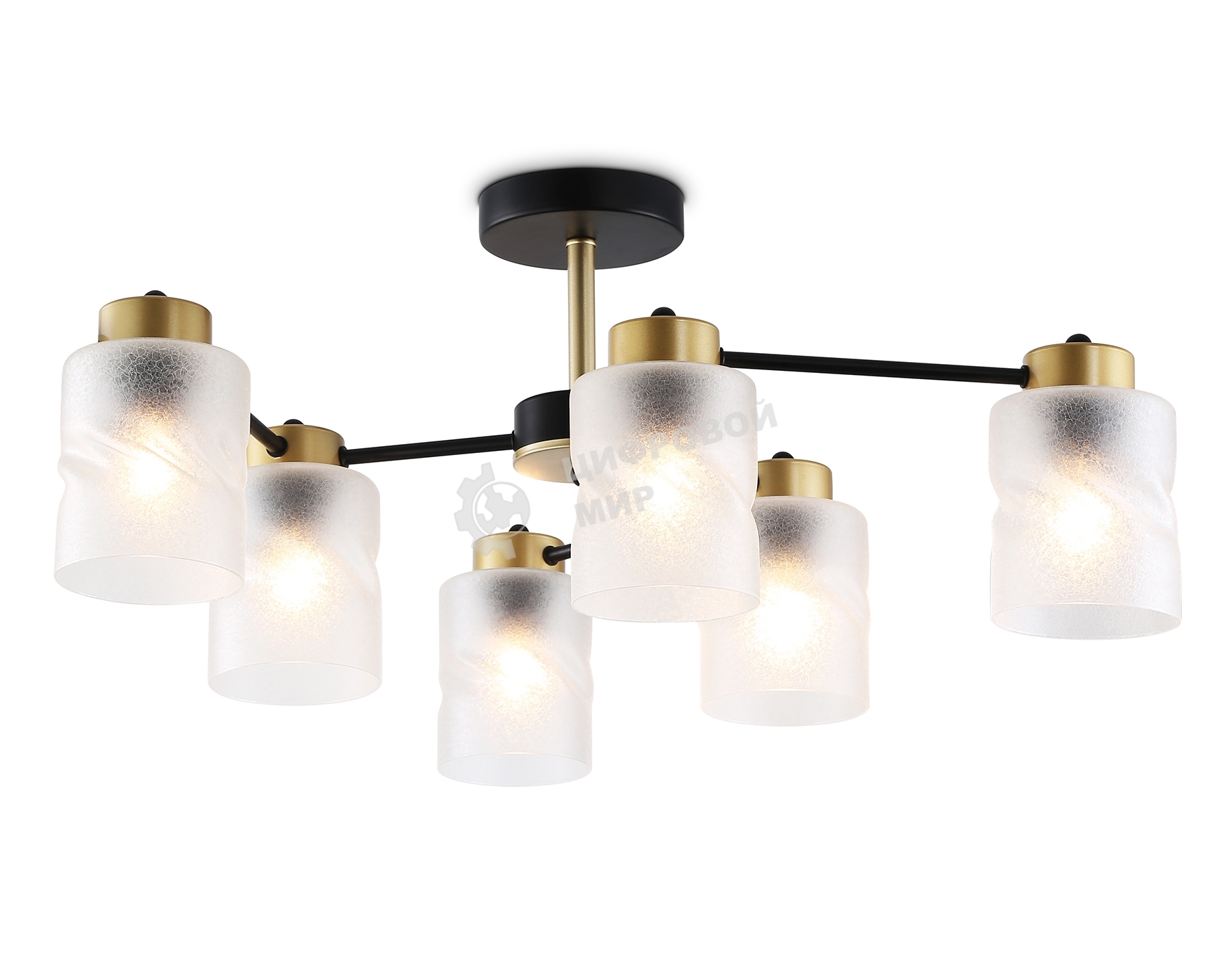 Светильник Ambrella light TR303325/6 BK/GD черный/золото E27/6 max 60W D680*270