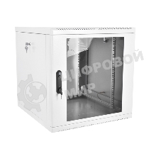Шкаф настенный ЦМО ШРН-М-12.500 12U 600x520мм пер.дв.стекл съемные бок.пан. 50кг серый