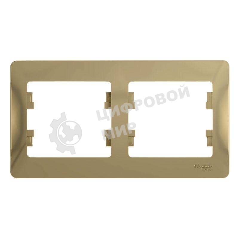 Рамка 2-м Glossa горизонт. титан SchE GSL000402