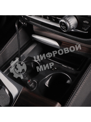 Автозарядка с индикатором Rexant (разъем 2.1х5.5) (АЗУ) шнур спираль 1.5 м