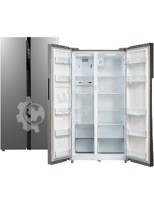 Холодильник Бирюса SBS 587 I нержавеющая сталь двухкамерный 335/175л морозилка сбоку, No Frost, Side by Side