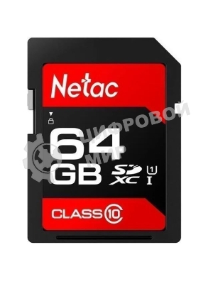 Флеш карта SDHC 64Gb Netac Class 10 UHS-I U1 P600 NT02P600STN-064G-R