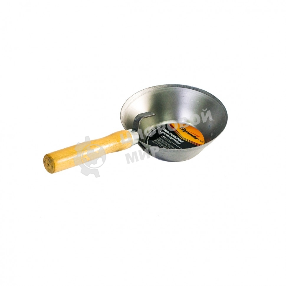 Ковш стальной Sparta штукатурный, деревянная ручка