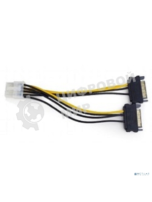 Разветвитель питания Cablexpert CC-PSU-83, 2xSATA->PCI-Express 8pin, для подключения в/к PCI-Е (8pin) к б/п ATX
