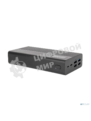 Портативный аккумулятор Perfeo Powerbank MOUNTAINS 30000 mAh/LED дисплей/PD + QC 3.0/Type-C/4 USB/Выход: 3A, max 22.5W/черный (PF_D0161)