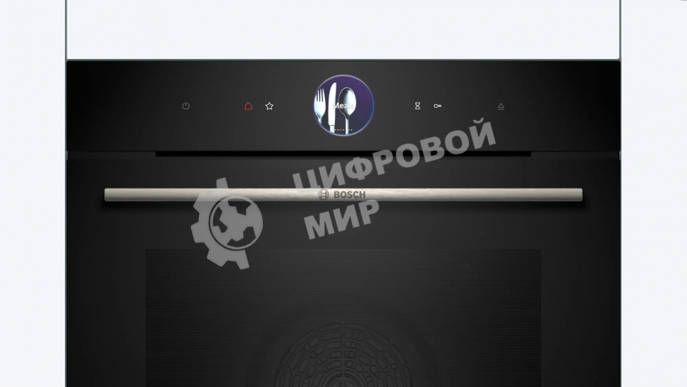 Духовой шкаф Bosch HSG7361B1 Home Connect!! Serie 8, черный, 21 режим + комбинированные режимы, функция приготовление на пару 100%, 4-слойное остекление, 3 цветных текстовых TFT-дисплея 2,5