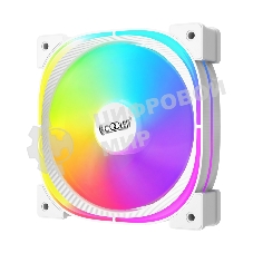 Вентилятор для корпуса PCCooler EF120 ARGb белый, 120 мм, 1500 об/мин, 25.7 дБ, 4 pin