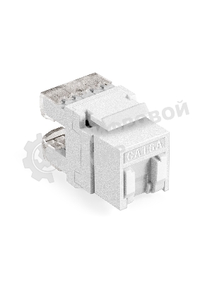 Модуль-вставка Keystone Jack RJ-45 ExeGate KJ-8P8C-U-C6A-180SH-Dual (Кат.6A, неэкранированная, 180 градусов, со шторками, IDC Krone/110)