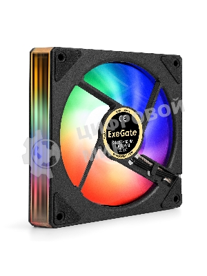 Вентилятор с подсветкой ExeGate EX12025HM3PM.FRGb.PRM (120x120x25 мм, FRGb, Hydraulic bearing (гидродинамический), 3pin+Molex, 1200RPM, 24dBA)