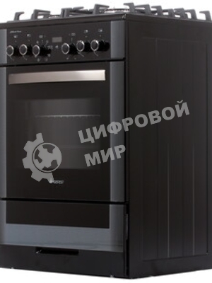 Плита комбинированная Gefest ПГЭ 6502-03 0244 черный, конфорок 4 газовых, духовка 55 л, 60 см x 85 см x 60 см