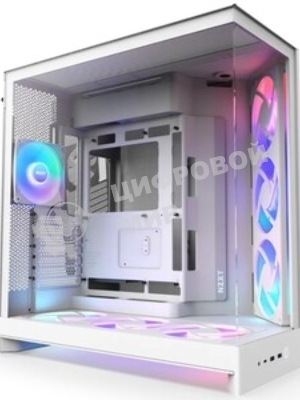 Компьютерный корпус без блока питания Case NZXT H3 Flow (2025), Midi-Tower, TG, 1x120мм, 1xUSB-A 3.2 + 1xUSB-C 3.2, mATX, mITX White