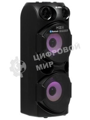 Колонка АС SVEN PS-750, черный (80 Вт, TWS, Bluetooth, FM, USB, microSD, LED-дисплей, 2х4400мА*ч)