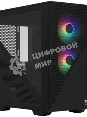 Компьютерный корпус Thermaltake Divider 170 TG ARGb/Black CA-1S4-00S1WN-00/Win/SPCC/Tempered Glass*1/120мм ARGb PWM Fan*2