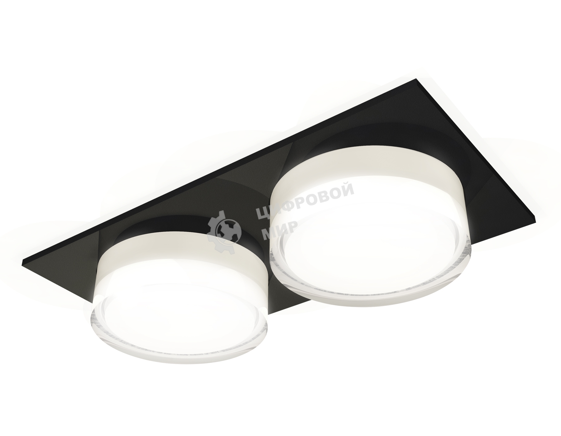 Комплект встраиваемого светильника Ambrella light XC7636043 SBK/FR/CL черный песок/белый матовый/прозрачный MR16 GU5.3 (C7636, N7160)