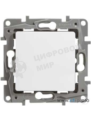 Переключатель ETIKA 10А, на винтах, бел.