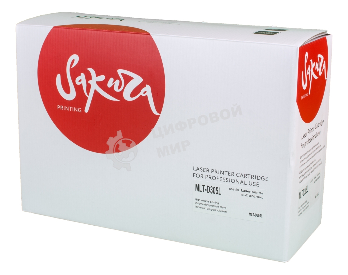 Картридж лазерный Sakura MLTD305L для Samsung ML-3750/3753, черный, 15000 к.