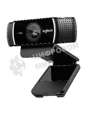 Веб-камера Logitech C922 Pro Stream 1920x1080, 30 кадр/с, USB Type-A, микрофон (2 шт, шумоподавление), автоматическая фокусировка, автоосвещение, универсальное крепление