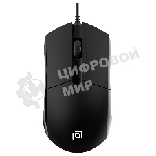 Мышь проводная Oklick 207M черный, 2400 dpi, USB, кнопки - 4