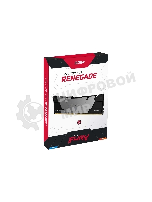 Оперативная память Kingston Fury Renegade, DDR4, 32GB (2x16GB), 3200MHz, CL16, DIMM, с радиаторами, серый/черный