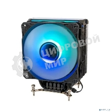 Кулер для процессора Eurocase 6PI120ARGb черный, 120 мм, алюминий/медь, 1800 об/мин, 36 дБ, 4 pin, 200 Вт, 157 мм