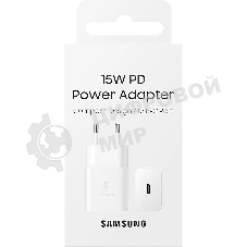 Сетевое зарядное устройство Samsung Adapter 15W Type C белый (EP-T1510NWEGEU)