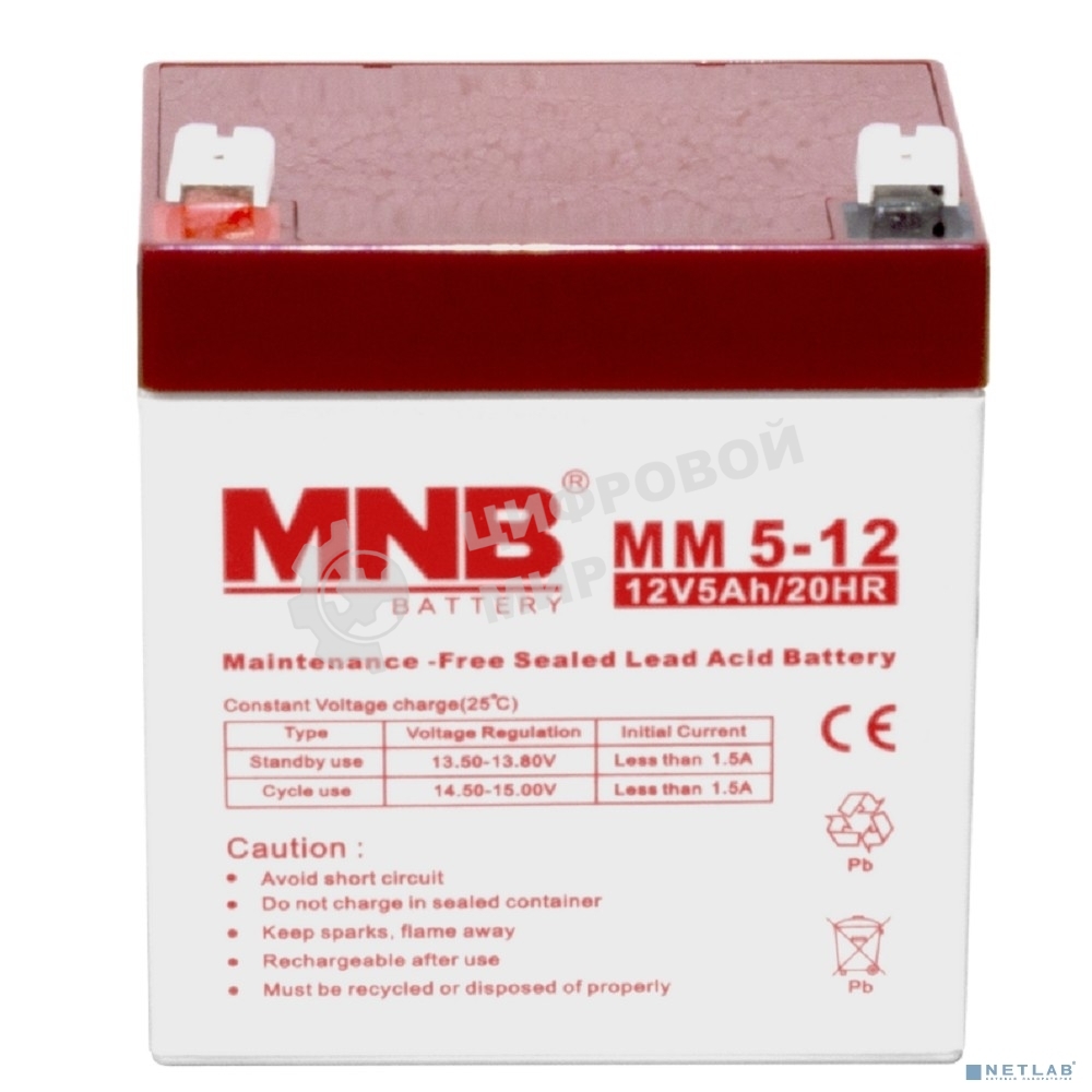 Батарея для ИБП MNB MM 5-12 (12V/5Ah) F2 УТ-00003090