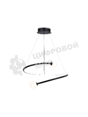 Светильник Ambrella light FL66293 BK черный 39W 3000K-6400K D500*1000 (ПДУ ИК)