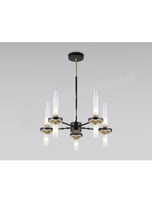 Люстра Ambrella light LH55351/10 BK/CGD/CL черный/золото/прозрачный G9/10 max 30W D550*690