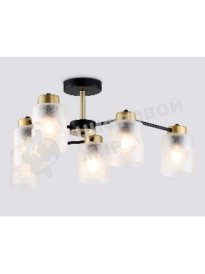 Светильник Ambrella light TR303325/6 BK/GD черный/золото E27/6 max 60W D680*270