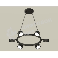 Светильник Ambrella light XB9193150/6 SBK/PBK черный песок/черный полированный GX53 (C9193, N8113)