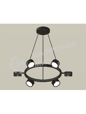 Светильник Ambrella light XB9193150/6 SBK/PBK черный песок/черный полированный GX53 (C9193, N8113)