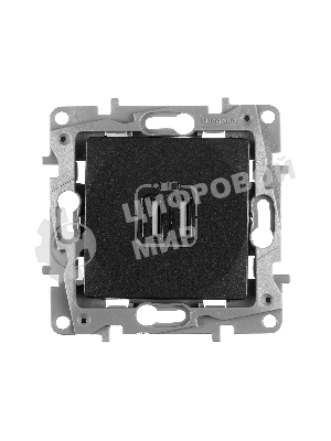 Розетка USB 2-ая 240В/5В 2400мА 672694 Legrand Etika Антрацит