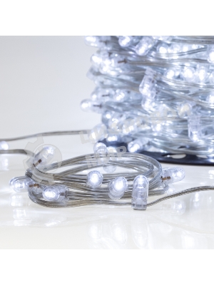 Гирлянда Neon-night LED Клип-лайт 12 V, прозрачный ПВХ, 150 мм, цвет диодов белый Flashing (белый)