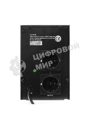 Источник бесперебойного питания Crown CMU-1000X (1000VA/600w; Off-Line; 2 х Euro с резервным питанием и фильтрацией; 12V7AH х 2; Металл)