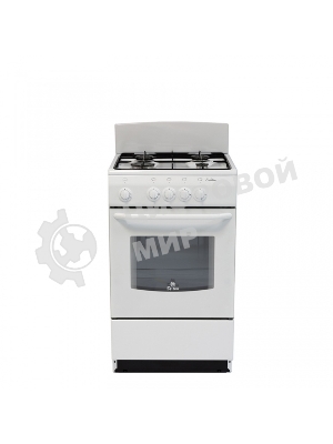 Плита газовая De Luxe 5040.38Г (Щ) белый, конфорок 4 шт, духовка 43 л, 50 см x 85 см x 50 см