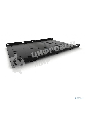 Полка стационарная усиленная Hyperline TSH3H-850-RAL9004 глубина 850 мм, с боковым креплением, нагрузка до 100 кг, для шкафов серии TTB, TTBR, 485х850мм (ШхГ), цвет черный (RAL 9004)