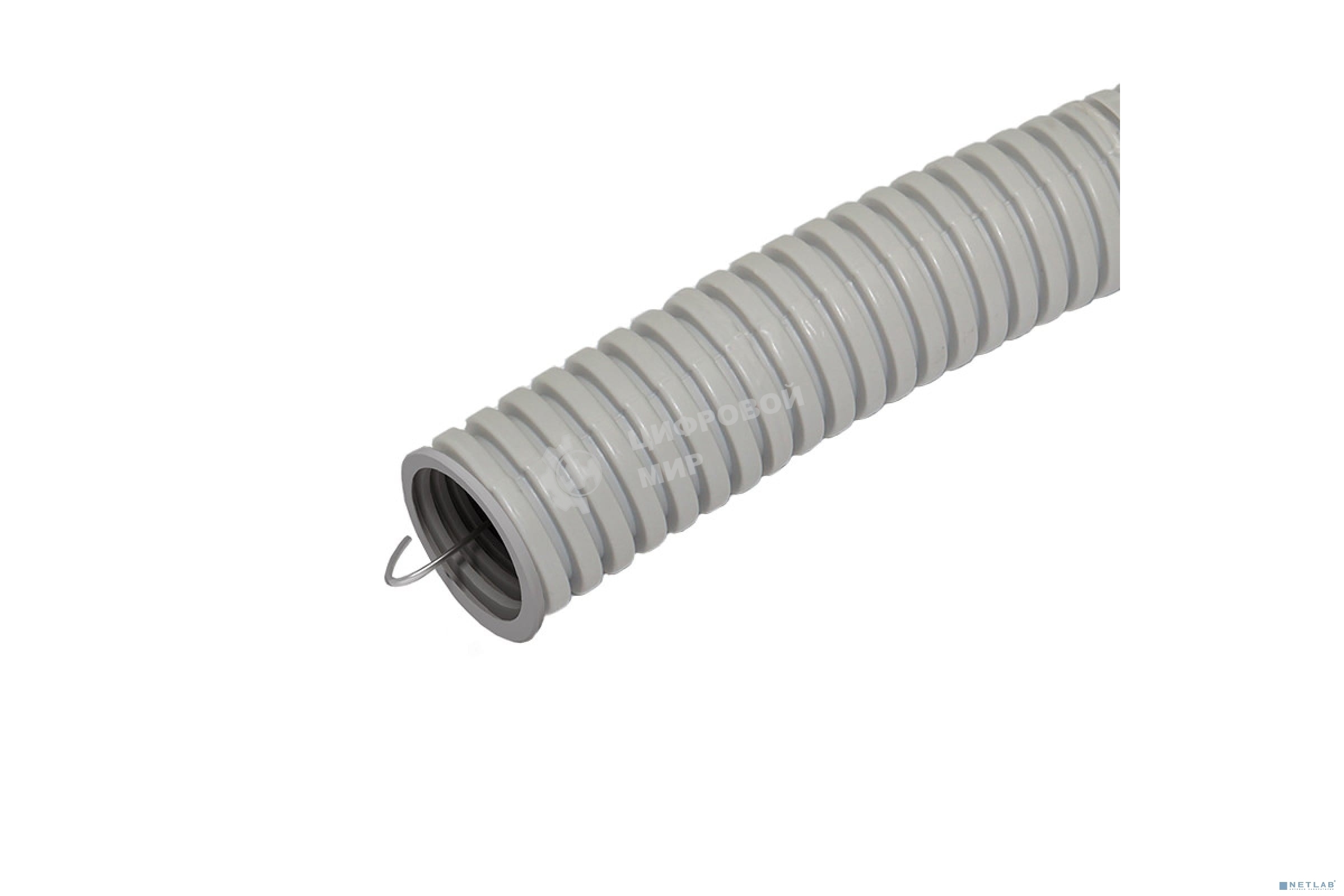 Труба гофрированная ПВХ ЭРА (серый) d 16 мм с зонд. легкая 100 м (15)