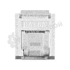 Модуль-вставка Keystone Jack RJ-45 ExeGate KJ-8P8C-U-C6A-180SH-Dual (Кат.6A, неэкранированная, 180 градусов, со шторками, IDC Krone/110)
