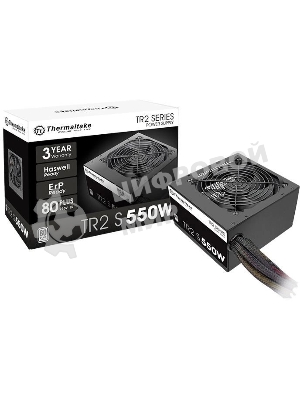 Блок питания Thermaltake TR2 S 550W, 550Вт, 80+ White, 120мм, немодульный, черный
