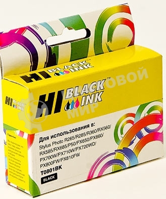 Картридж Epson Stylus Photo P50/PX660/700W/800FW/R265 (Hi-Black) new , C13T08014010, BK    