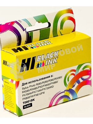 Картридж Epson Stylus Photo P50/PX660/700W/800FW/R265 (Hi-Black) new , C13T08014010, BK    