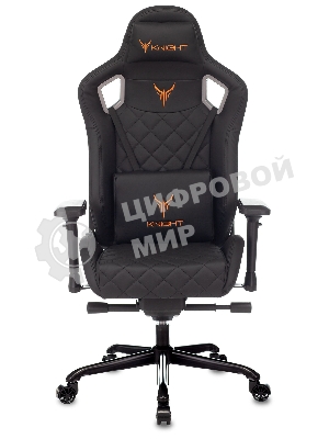 Кресло игровое Knight TITAN черный ромбик эко.кожа с подголов. крестовина металл