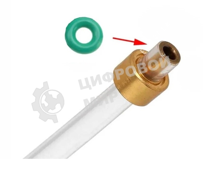 Уплотнитель на тефлоновую трубку кофемашин JURA, зеленый 7.2x3.4x1.9 мм